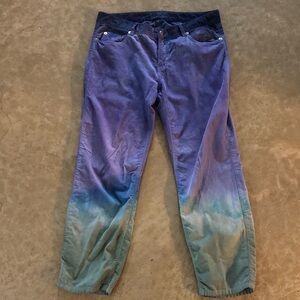 Nili Lotan Gradient Tie Dyed Corduroy Pants
